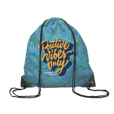 MB3001 - Mochila de cuerdas poliéster 210D con esquinas de PU (36x40cm)
