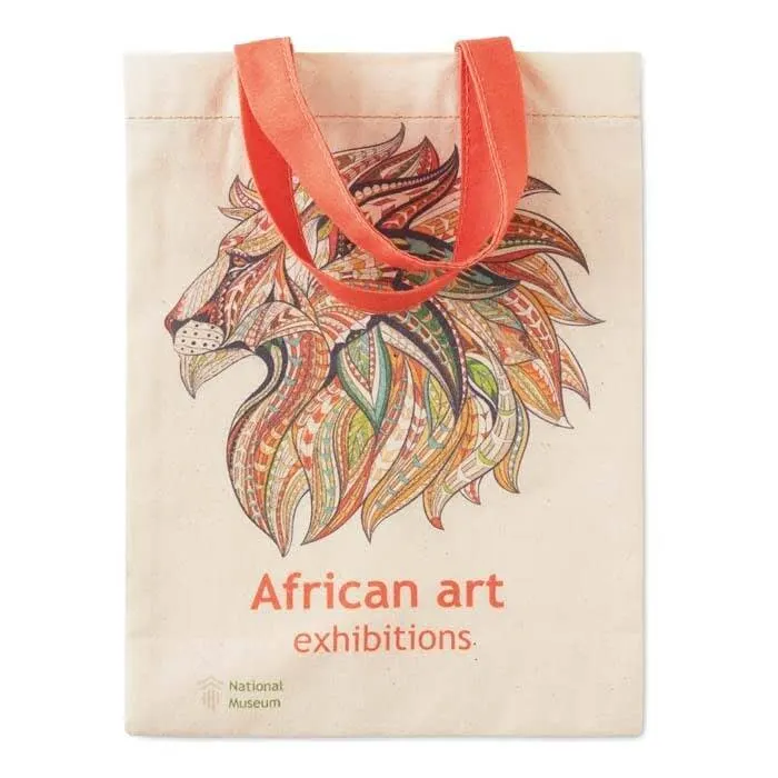 MB8108 - Bolsa de algodón con asas cortas (19x25cm)