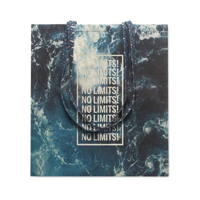 MB8101 - Bolsa de algodón reciclado preconsumo con asas largas (38x42cm).