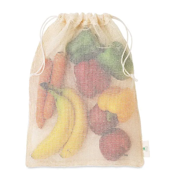 MB9007 - Bolsa de malla de algodón para alimentos (30x40cm)