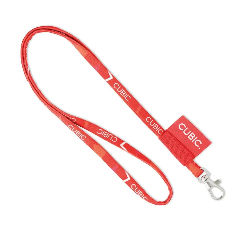 ML1046 Lanyard tubular con sublimación o etiqueta tejida.