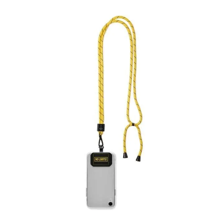 ML1058 - Cordón cruzado porta teléfono hecho de poliéster 2-tonos