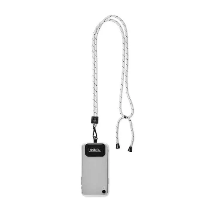 ML1060 Cordón cruzado porta teléfono RPET 2-tonos