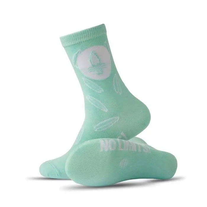 MWBS21 Bamboo Jacquard crew socks